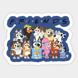 Dog and friends Sticker